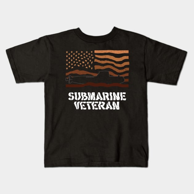 Submarine veteran USA American hero veterans day Kids T-Shirt by design-lab-berlin